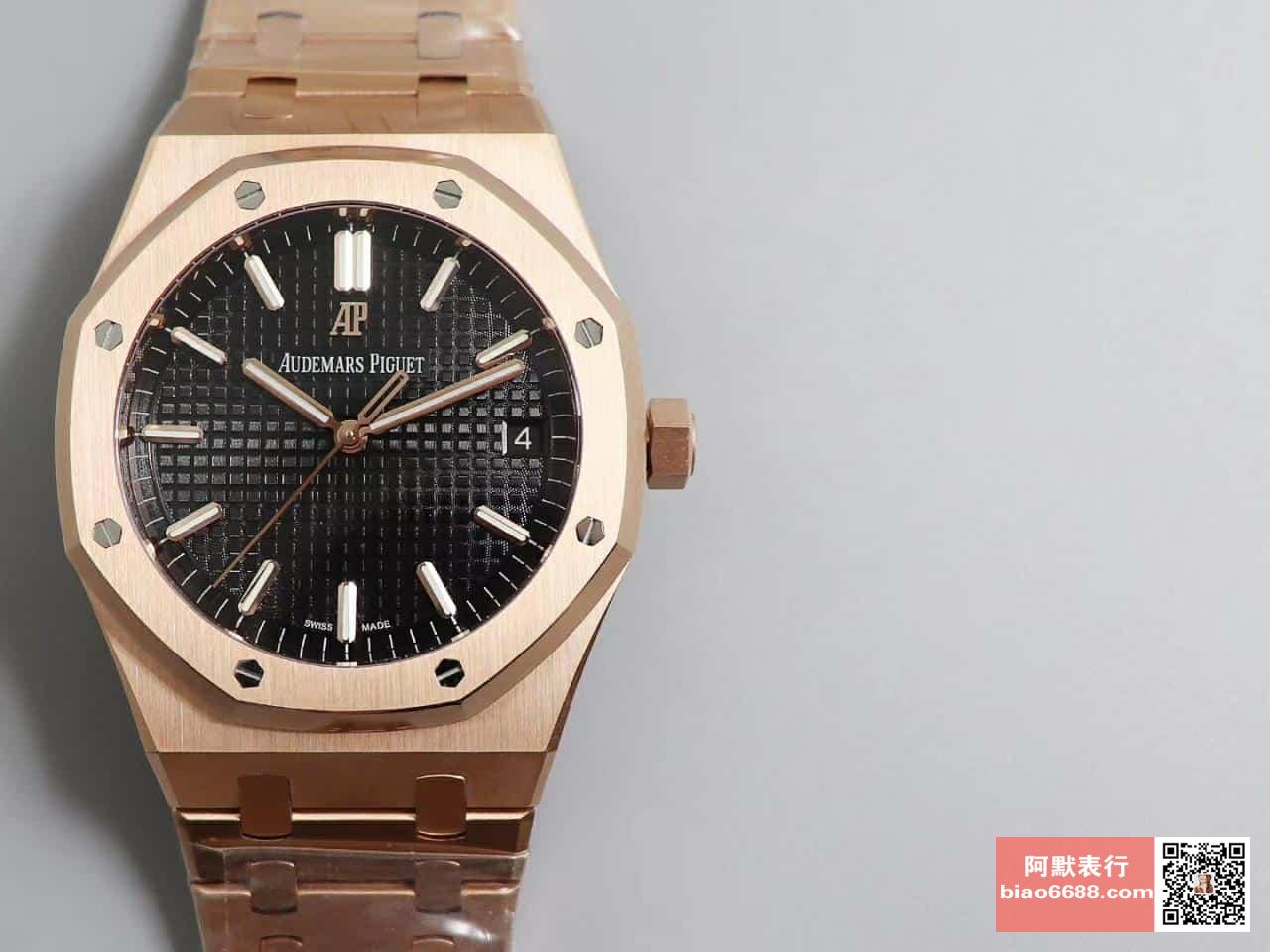 로얄오크 로즈골드 블랙다이얼 / OM 15500OR / 41mm / cal.4302 무브먼트로 업그레이드! 41mm*10.04mm