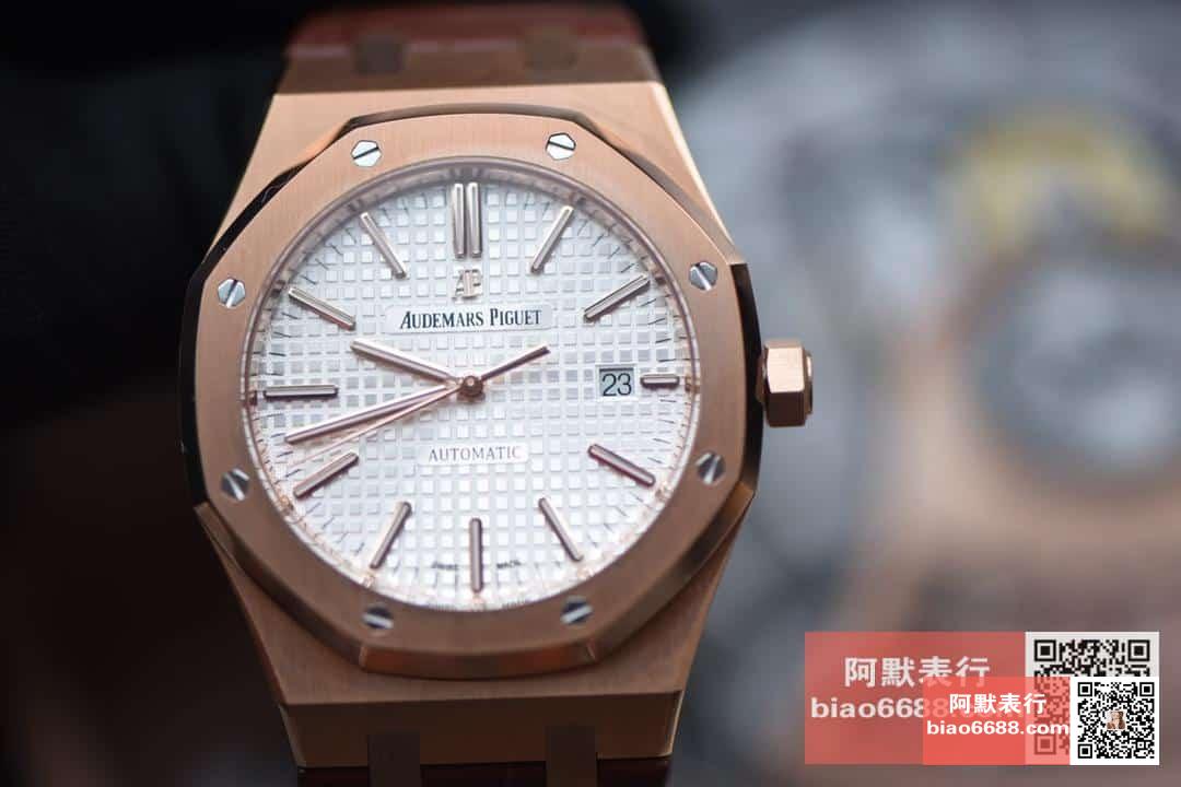 로얄오크 로즈골드 화이트다이얼 레더스트랩 / JF 15400OR / 41mm / cal.3120 무브먼트로 업그레이드!