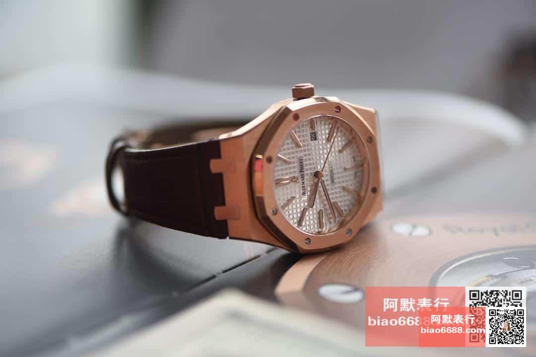 로얄오크 로즈골드 화이트다이얼 레더스트랩 / JF 15400OR / 41mm / cal.3120 무브먼트로 업그레이드!