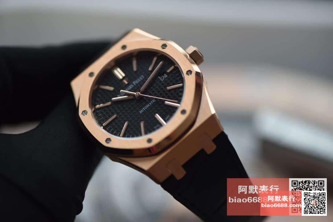 로얄오크 로즈골드 블랙다이얼 레더스트랩 / JF 15400OR / 41mm / cal.3120 무브먼트로 업그레이드!
