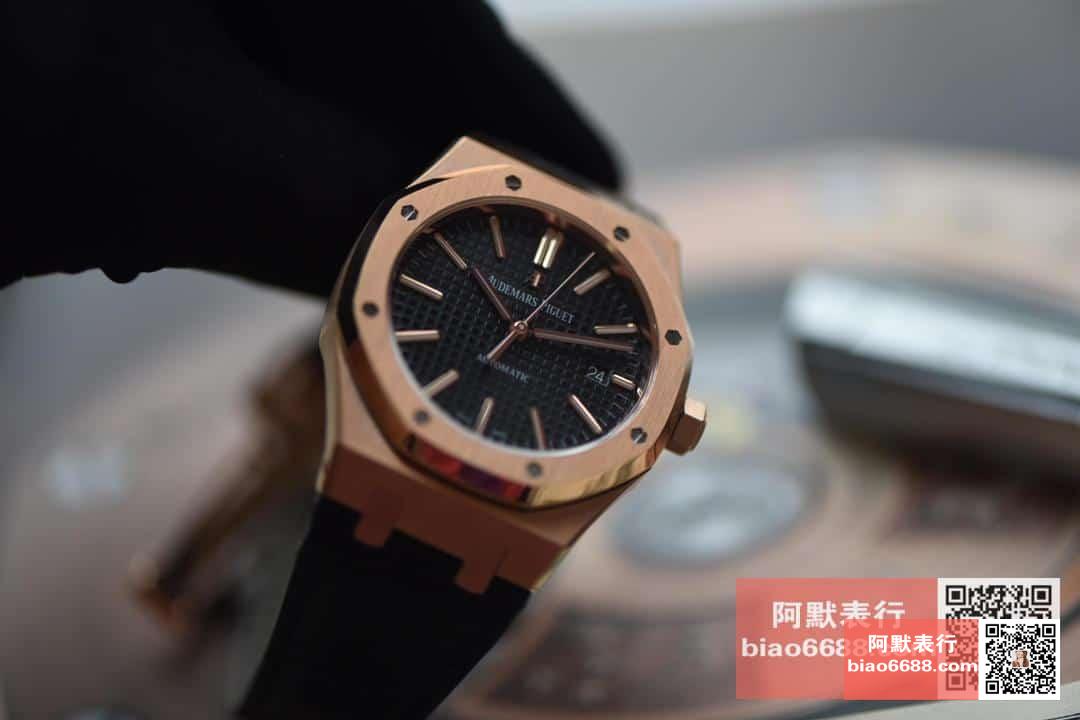 로얄오크 로즈골드 블랙다이얼 레더스트랩 / JF 15400OR / 41mm / cal.3120 무브먼트로 업그레이드!