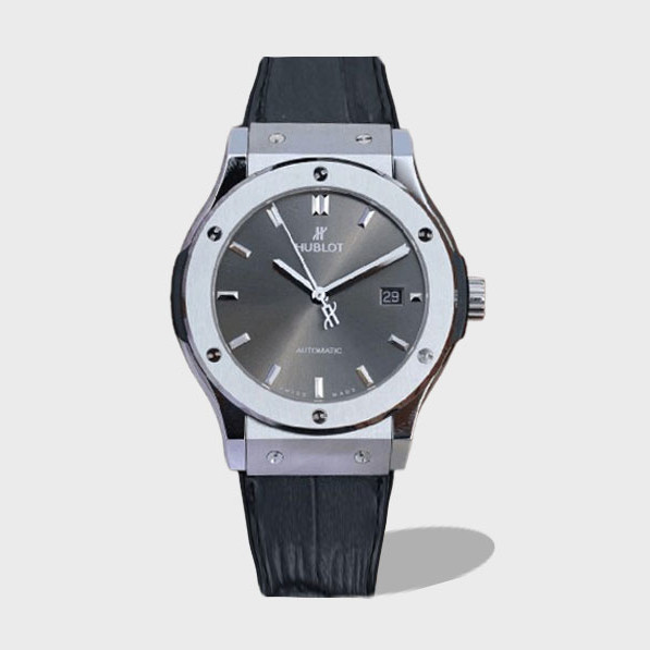 클래식 퓨전 티타늄 레이싱 그레이 다이얼 러버 스트랩 / JJ 542.NX.7071.LR / 42mm / 맞춤형 HUB 11 자동 기계식 무브먼트