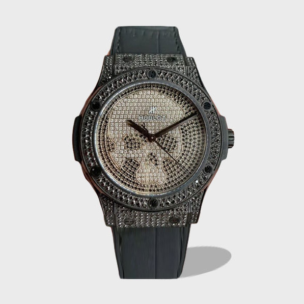 클래식 퓨전 스컬 풀다이아 한정판 러버 스트랩 / WWF 511.ND.9100.LR.1700 / 45mm / 맞춤형 HUB 11 자동 기계식 무브먼트
