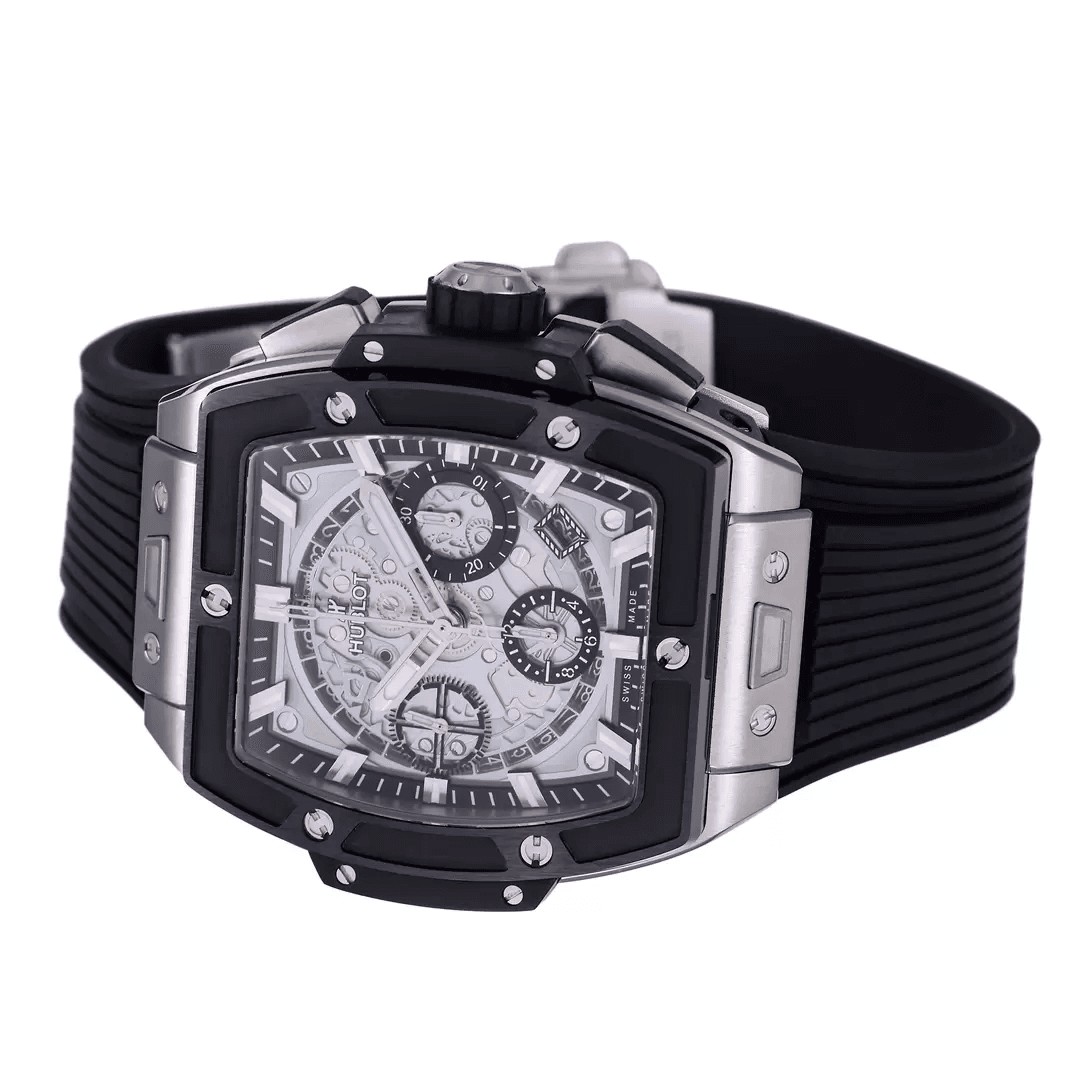 스피릿 오브 빅뱅 블랙 티타늄 러버 스트랩 / BBF 641.NM.0173.LR / 42mm / HUB 4700무브먼트, 최고등급 티타늄 사용