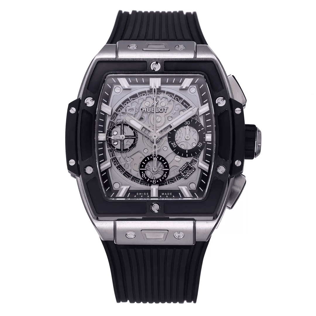 스피릿 오브 빅뱅 블랙 티타늄 러버 스트랩 / BBF 641.NM.0173.LR / 42mm / HUB 4700무브먼트, 최고등급 티타늄 사용