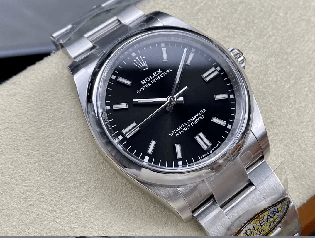 오이스터 퍼페츄얼 검판 다이얼 바인덱스 SS 브레이슬릿 / CLEAN 126000 / 36mm / 28800vph의 Asian Super Clone 3230 자동 무브먼트, VR3230