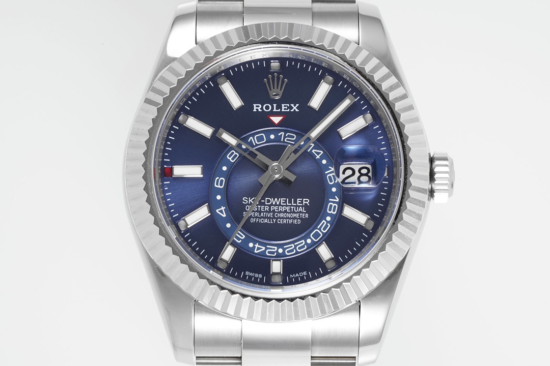 스카이드웰러 청판 다이얼 SS 오이스터 브레이슬릿 / ZF 326934 / 42mm / 28800vph의 Asian 2824 자동 무브먼트