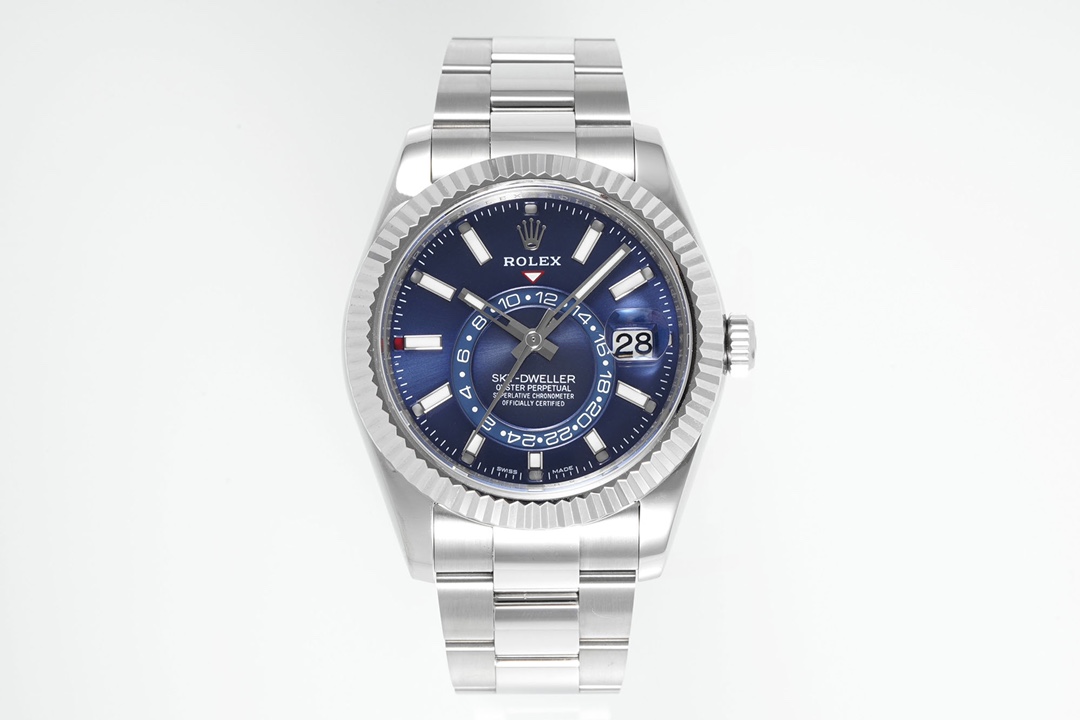 스카이드웰러 청판 다이얼 SS 오이스터 브레이슬릿 / ZF 326934 / 42mm / 28800vph의 Asian 2824 자동 무브먼트