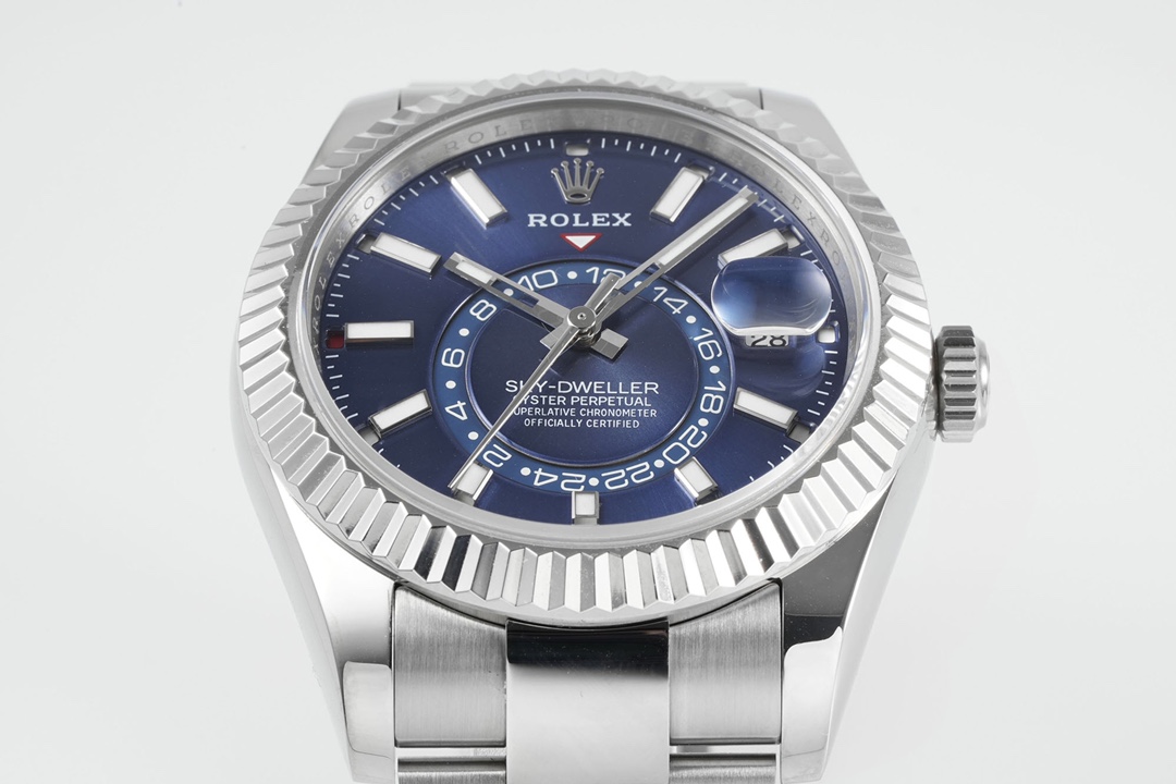스카이드웰러 청판 다이얼 SS 오이스터 브레이슬릿 / ZF 326934 / 42mm / 28800vph의 Asian 2824 자동 무브먼트