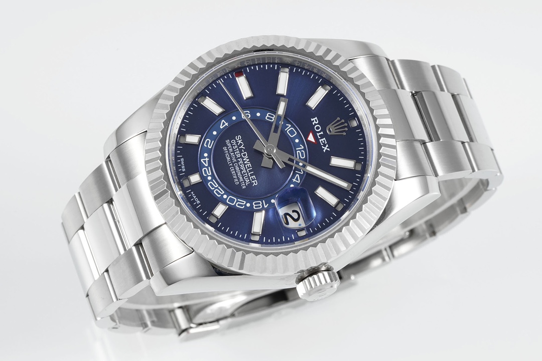 스카이드웰러 청판 다이얼 SS 오이스터 브레이슬릿 / ZF 326934 / 42mm / 28800vph의 Asian 2824 자동 무브먼트