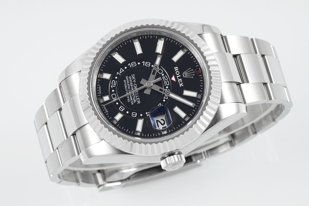 스카이드웰러 검판 다이얼 SS 오이스터 브레이슬릿 / ZF 326934 / 42mm / 28800vph의 Asian 2824 자동 무브먼트