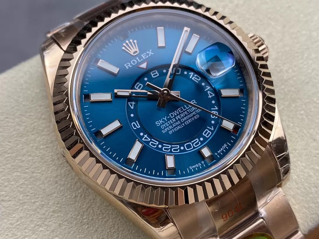 스카이드웰러 청판 다이얼 오이스터 로즈골드 금통 / TW 336935 / 42mm / 9001무브, 두께 14.3mm