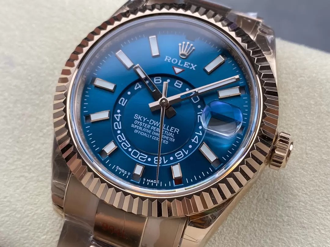 스카이드웰러 청판 다이얼 오이스터 로즈골드 금통 / TW 336935 / 42mm / 9001무브, 두께 14.3mm