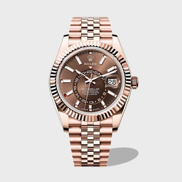 스카이드웰러 초코 다이얼 로즈골드 금통 쥬빌레 / NOOB 336935 / 42mm / 21600vph의 Asian 23J 자동 무브먼트 , Gen 무브먼트와 유사