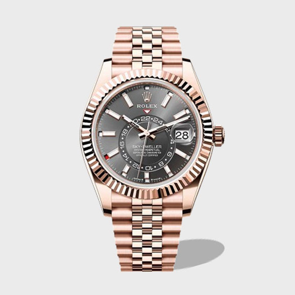 스카이드웰러 그레이 다이얼 로즈골드 금통 쥬빌레 / NOOB 336935 / 42mm / 21600vph의 Asian 23J 자동 무브먼트 , Gen 무브먼트와 유사