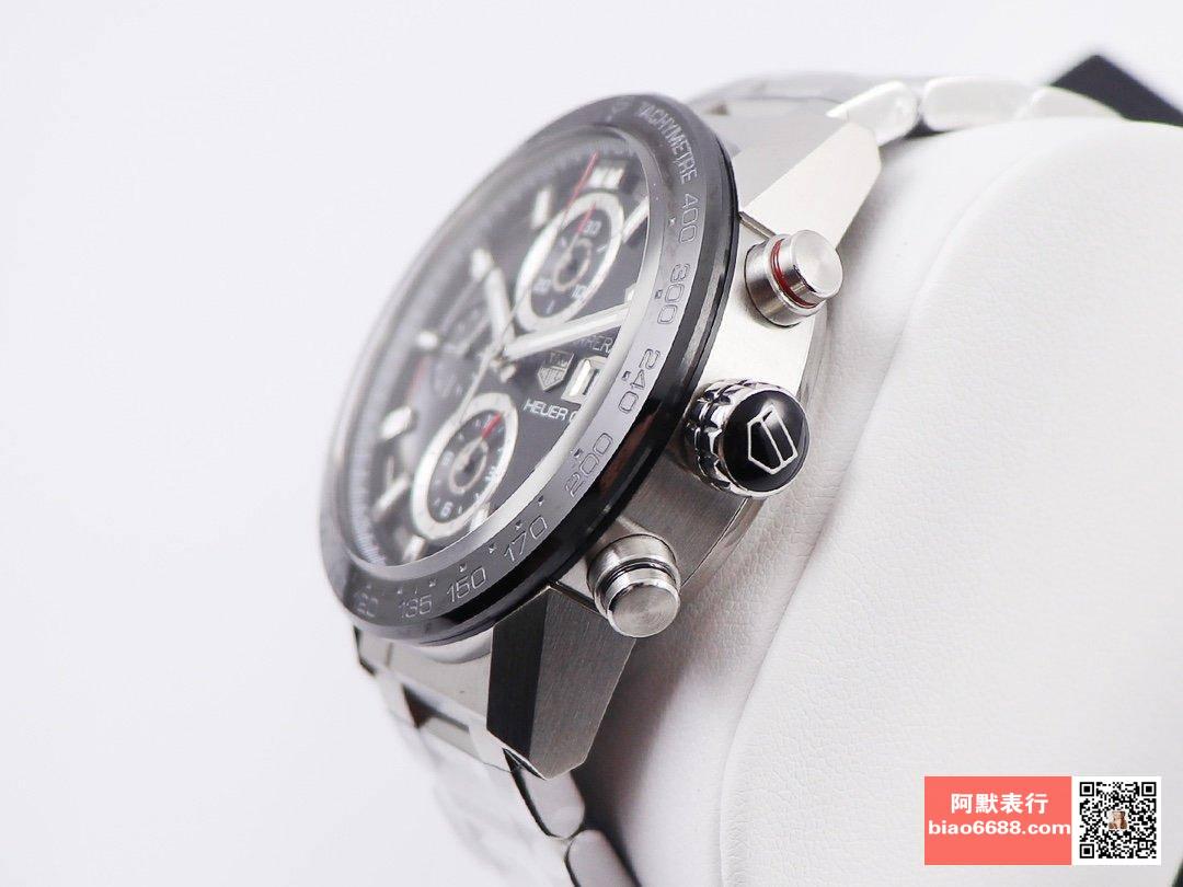 까레라 크로노그래프 "블랙 페이스 사이클론" SS 브레이슬릿 43mm/ XF CAR201Z.BA0714/ 커스텀 레플리카 칼리버 01 크로노그래프 자동 기계식 무브먼트/ 43mm/ 사파이어 거울
