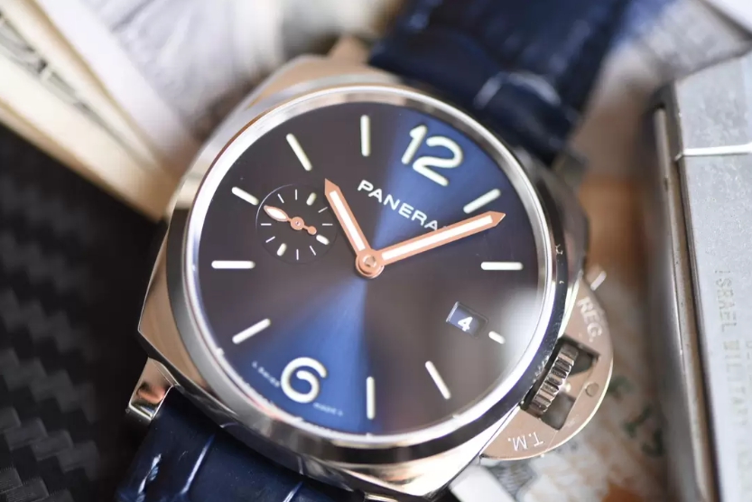 루미노르 블루 다이얼 레더 스트랩 / VS PAM01274 / 44mm / Svenpei 독점 무브먼트 P900, 송아지 가죽 스트랩