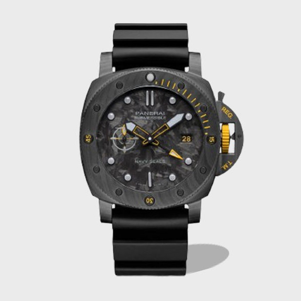 섭머저블 GMT 카보테크 / VS PAM01324 / 42mm / P.9000 자동 기계식 무브먼트, 42mmx14.3mm