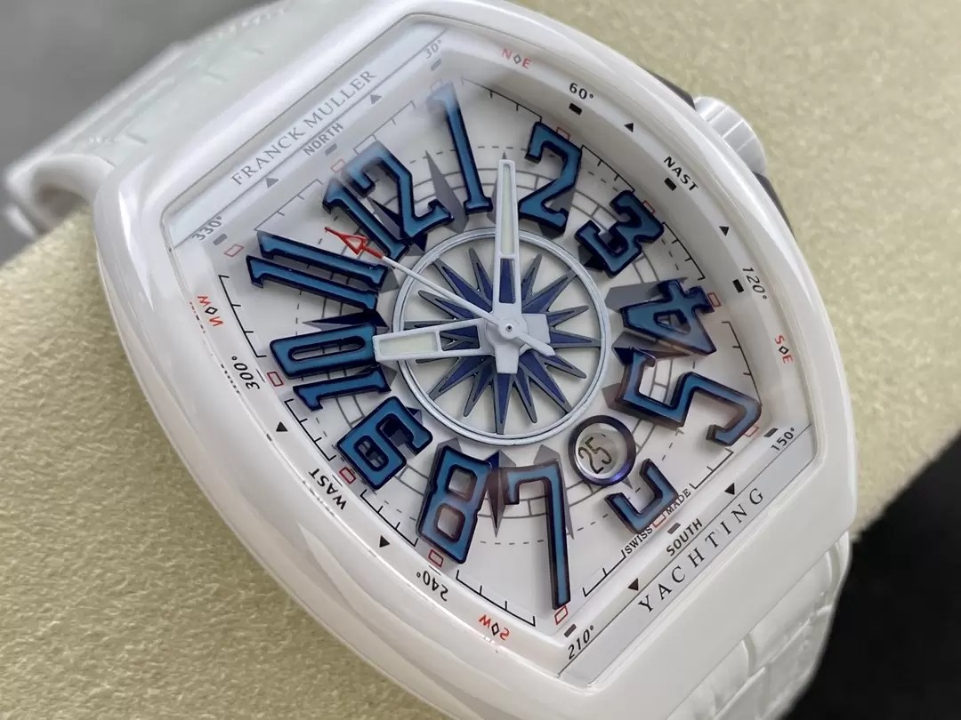 뱅가드 화이트 세라믹 블루 포인트 다이얼 한정판 / T+ V45 / 45mm / 미요타 9015무브먼트, 45mm