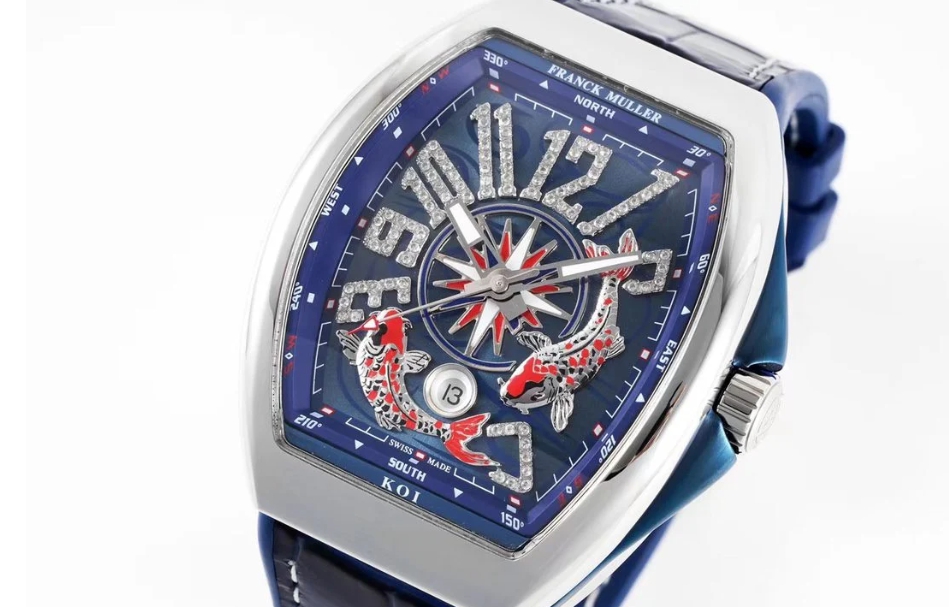 뱅가드 요팅 블루 다이얼 / ABF V45 YT SC DT AC BL / 44mm / 2824무브, 두께 15mm