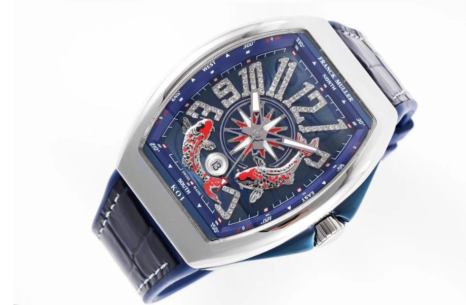 뱅가드 요팅 블루 다이얼 / ABF V45 YT SC DT AC BL / 44mm / 2824무브, 두께 15mm