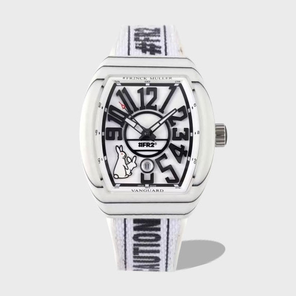 뱅가드 화이트 카본 파이버 화이트 다이얼 / ABF V45 SC DT / 44mm / 2824 무브먼트, 44mm x 54mm x 13.5mm