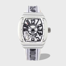뱅가드 화이트 카본 파이버 화이트 다이얼 / ABF V45 SC DT / 44mm / 2824 무브먼트, 44mm x 54mm x 13.5mm