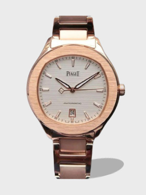 POLO 데이트 화이트 다이얼 로즈골드 금통 / MKS G0A41001 / 42mm / 자체 제작 Cal.1110 무브먼트 , 42mm X 9.4mm