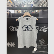 블랙 플로킹 십자 로고 베스트