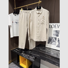 남성 캐주얼 린넨 카라 셋업