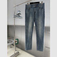 워싱 데님 스트레치 슬림 스트레이트 팬츠