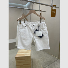 화이트 데님 버뮤다 반바지