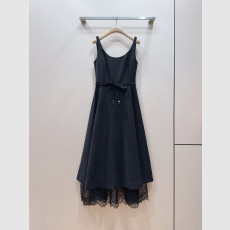 레이스 패치워크 슬립 원피스