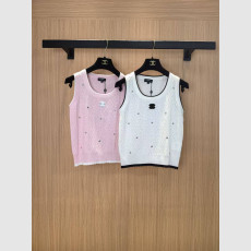 다이아몬드 퀼팅 스타 라인스톤 니트 베스트